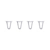 Hairpin Legs Set of 4, 2-Rod Design - Grey Powder Coated Finish