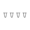 DIY Hairpin Legs Hairpin Legs 7" / Jet Black Satin / 1/2" Hairpin Legs Set of 4, 2-Rod Design - Jet Black Satin Powder Coated Finish