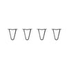 DIY Hairpin Legs Hairpin Legs 7" / Jet Black Satin / 3/8" Hairpin Legs Set of 4, 2-Rod Design - Jet Black Satin Powder Coated Finish