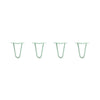 Hairpin Legs Set of 4, 2-Rod Design - Mint Powder Coated Finish
