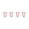 Hairpin Legs Set of 4, 2-Rod Design - Orange-Red Powder Coated Finish