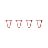 Hairpin Legs Set of 4, 2-Rod Design - Orange-Red Powder Coated Finish