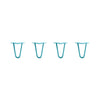 DIY Hairpin Legs Hairpin Legs 7" / Teal / 1/2" Hairpin Legs Set of 4, 2-Rod Design - Teal Powder Coated Finish