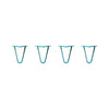 DIY Hairpin Legs Hairpin Legs 7" / Teal / 3/8" Hairpin Legs Set of 4, 2-Rod Design - Teal Powder Coated Finish