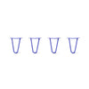 DIY Hairpin Legs Hairpin Legs 8" / Blue / 1/2" Hairpin Legs Set of 4, 2-Rod Design - Blue Powder Coated Finish