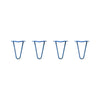 DIY Hairpin Legs Hairpin Legs 8" / Blue / 3/8" Hairpin Legs Set of 4, 2-Rod Design - Blue Powder Coated Finish