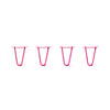 Hairpin Legs Set of 4, 2-Rod Design - Fuchsia Powder Coated Finish