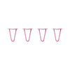 Hairpin Legs Set of 4, 2-Rod Design - Fuchsia Powder Coated Finish