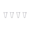 DIY Hairpin Legs Hairpin Legs 8" / Grey / 3/8" Hairpin Legs Set of 4, 2-Rod Design - Grey Powder Coated Finish