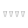DIY Hairpin Legs Hairpin Legs 8" / Jet Black Satin / 3/8" Hairpin Legs Set of 4, 2-Rod Design - Jet Black Satin Powder Coated Finish