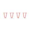 Hairpin Legs Set of 4, 2-Rod Design - Orange-Red Powder Coated Finish