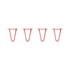 Hairpin Legs Set of 4, 2-Rod Design - Orange-Red Powder Coated Finish