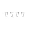 DIY Hairpin Legs Hairpin Legs 8" / Raw Steel / 3/8" Hairpin Legs Set of 4, 2-Rod Design - Raw Steel