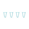 DIY Hairpin Legs Hairpin Legs 8" / Teal / 1/2" Hairpin Legs Set of 4, 2-Rod Design - Teal Powder Coated Finish