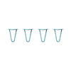 DIY Hairpin Legs Hairpin Legs 8" / Teal / 3/8" Hairpin Legs Set of 4, 2-Rod Design - Teal Powder Coated Finish
