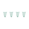DIY Hairpin Legs Hairpin Legs 8" / Turquoise / 1/2" Hairpin Legs Set of 4, 3-Rod Design - Turquoise Powder Coated Finish