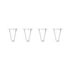 DIY Hairpin Legs Hairpin Legs 8" / White / 3/8" Hairpin Legs Set of 4, 2-Rod Design - White Powder Coated Finish