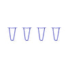 DIY Hairpin Legs Hairpin Legs 9" / Blue / 1/2" Hairpin Legs Set of 4, 2-Rod Design - Blue Powder Coated Finish