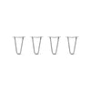 DIY Hairpin Legs Hairpin Legs 9" / Clear / 1/2" Hairpin Legs Set of 4, 2-Rod Design - Clear Coated Finish