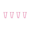 Hairpin Legs Set of 4, 2-Rod Design - Fuchsia Powder Coated Finish