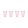 DIY Hairpin Legs Hairpin Legs 9" / Fuchsia / 1/2" Hairpin Legs Set of 4, 2-Rod Design - Fuchsia Powder Coated Finish