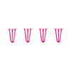 DIY Hairpin Legs Hairpin Legs 9" / Fuchsia / 1/2" Hairpin Legs Set of 4, 3-Rod Design - Fuchsia Powder Coated Finish
