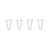 Hairpin Legs Set of 4, 2-Rod Design - Grey Powder Coated Finish