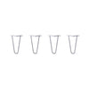 DIY Hairpin Legs Hairpin Legs 9" / Grey / 3/8" Hairpin Legs Set of 4, 2-Rod Design - Grey Powder Coated Finish