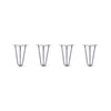 DIY Hairpin Legs Hairpin Legs 9" / Grey / 3/8" Hairpin Legs Set of 4, 3-Rod Design - Grey Powder Coated Finish