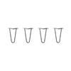 DIY Hairpin Legs Hairpin Legs 9" / Jet Black Satin / 3/8" Hairpin Legs Set of 4, 2-Rod Design - Jet Black Satin Powder Coated Finish
