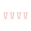 Hairpin Legs Set of 4, 2-Rod Design - Orange-Red Powder Coated Finish