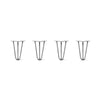 DIY Hairpin Legs Hairpin Legs 9" / Raw Steel / 3/8" Hairpin Legs Set of 4, 3-Rod Design - Raw Steel
