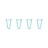 DIY Hairpin Legs Hairpin Legs 9" / Teal / 1/2" Hairpin Legs Set of 4, 2-Rod Design - Teal Powder Coated Finish