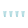 DIY Hairpin Legs Hairpin Legs 9" / Teal / 1/2" Hairpin Legs Set of 4, 3-Rod Design - Teal Powder Coated Finish