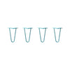 DIY Hairpin Legs Hairpin Legs 9" / Teal / 3/8" Hairpin Legs Set of 4, 2-Rod Design - Teal Powder Coated Finish