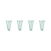 DIY Hairpin Legs Hairpin Legs 9" / Turquoise / 1/2" Hairpin Legs Set of 4, 3-Rod Design - Turquoise Powder Coated Finish