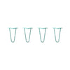 DIY Hairpin Legs Hairpin Legs 9" / Turquoise / 3/8" Hairpin Legs Set of 4, 2-Rod Design - Turquoise Powder Coated Finish