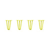DIY Hairpin Legs Hairpin Legs 9" / Yellow / 1/2" Hairpin Legs Set of 4, 3-Rod Design - Yellow Powder Coated Finish