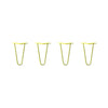 DIY Hairpin Legs Hairpin Legs 9" / Yellow / 3/8" Hairpin Legs Set of 4, 2-Rod Design - Yellow Powder Coated Finish