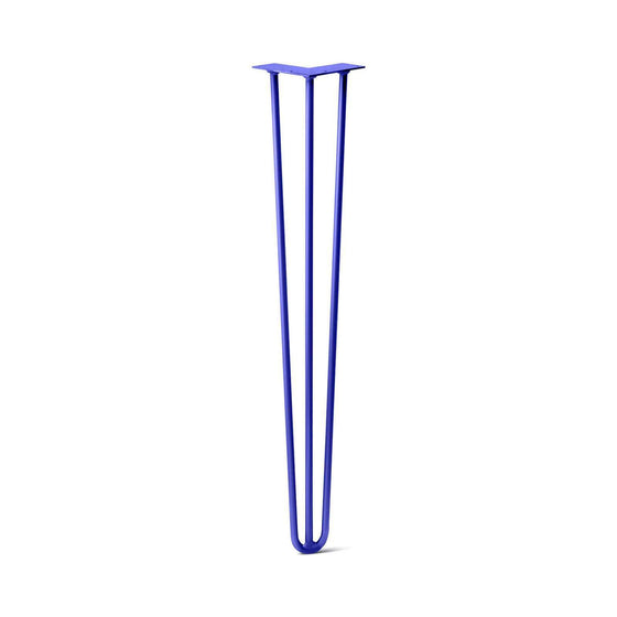 Hairpin Leg (Sold Separately), 3-Rod Design - Blue Powder Coated Finish