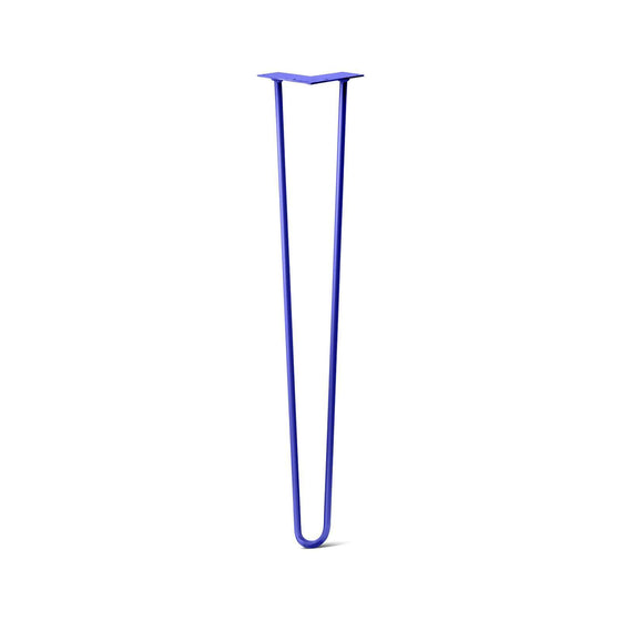 Hairpin Leg (Sold Separately), 2-Rod Design - Blue Powder Coated Finish