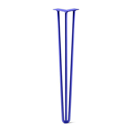 Hairpin Leg (Sold Separately), 3-Rod Design - Blue Powder Coated Finish