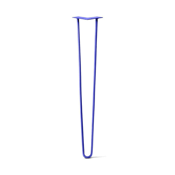Hairpin Leg (Sold Separately), 2-Rod Design - Blue Powder Coated Finish
