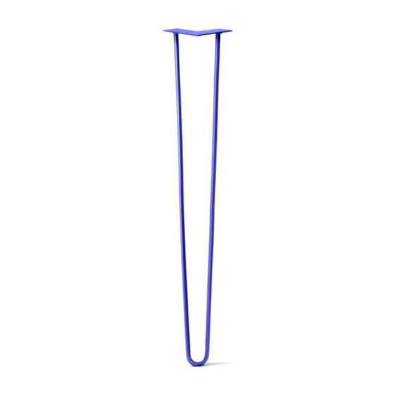 Hairpin Leg (Sold Separately), 2-Rod Design - Blue Powder Coated Finish