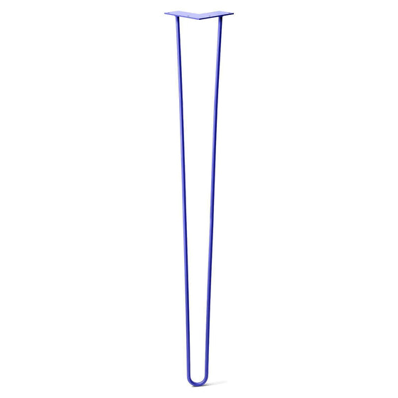 Hairpin Leg (Sold Separately), 2-Rod Design - Blue Powder Coated Finish