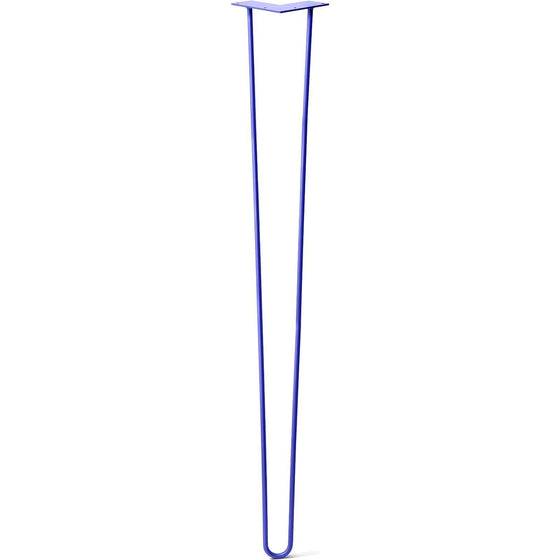 Hairpin Leg (Sold Separately), 2-Rod Design - Blue Powder Coated Finish