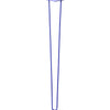 DIY Hairpin Legs Hairpin Legs Blue / 40" / 3/8" Hairpin Leg (Sold Separately), 2-Rod Design - Blue Powder Coated Finish