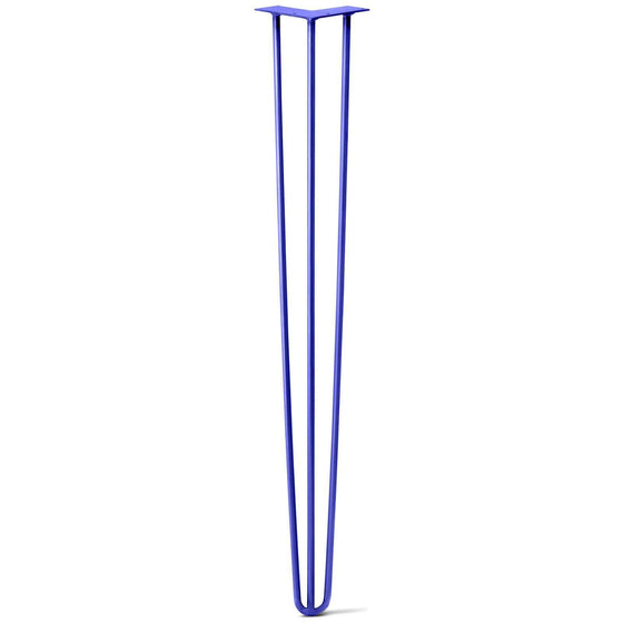 Hairpin Leg (Sold Separately), 3-Rod Design - Blue Powder Coated Finish