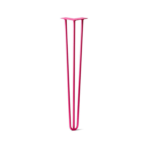Hairpin Leg (Sold Separately), 3-Rod Design - Fuchsia Powder Coated Finish