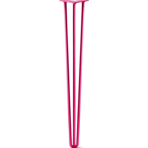 Hairpin Leg (Sold Separately), 3-Rod Design - Fuchsia Powder Coated Finish